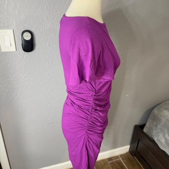 White House Black Market Purple Ruched Sheath Dress, S - Picture 3 of 7